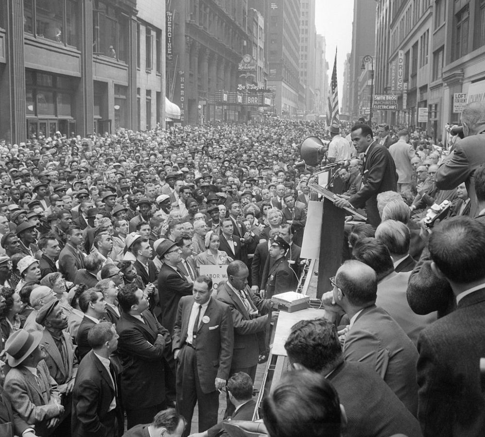 Harry Belafonte at Civil Rights Rally