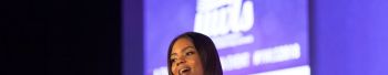 Conservative commentator, Candace Owens, speaks at the Turning