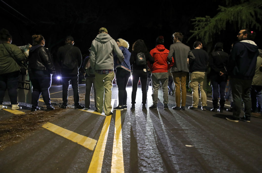 Activists Demonstrate In Sacramento Protesting Against Decision Not To Charge The Police Officers In Stephon Clark Shooting