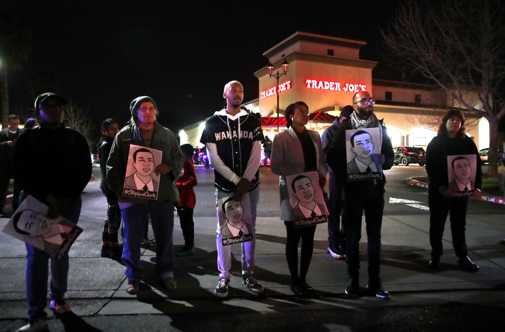 Activists Demonstrate In Sacramento Protesting Against Decision Not To Charge The Police Officers In Stephon Clark Shooting