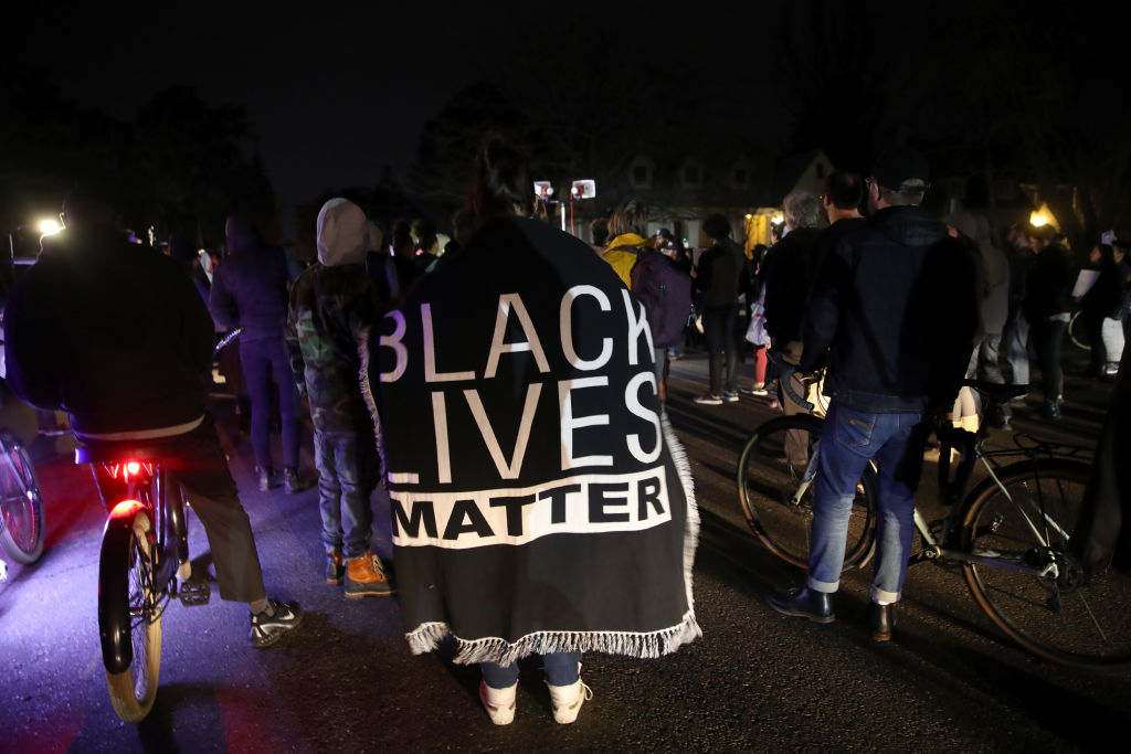 Activists Demonstrate In Sacramento Protesting Against Decision Not To Charge The Police Officers In Stephon Clark Shooting