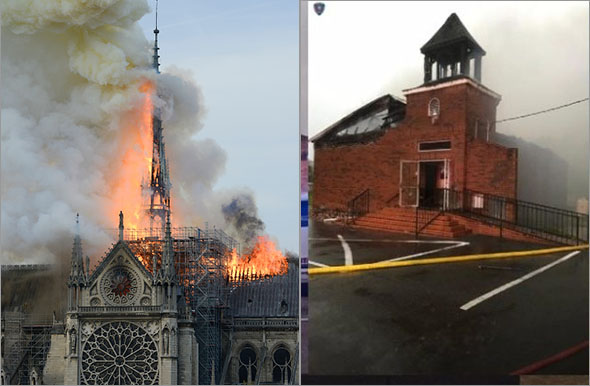Notre Dame and Louisiana church fires
