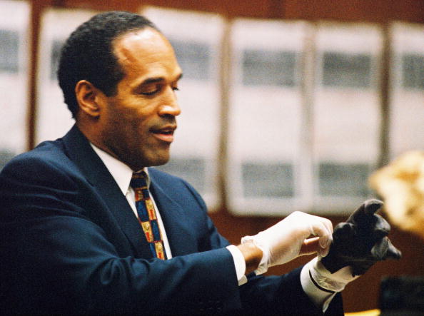OJ Simpson Criminal Trial - Simpson Tries on Blood Stained Gloves - June 15, 1995