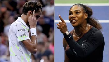Medvedev and Serena at US Open 2019 and 2018, respectively
