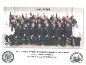 West Virginia prison guards doing the Nazi salute
