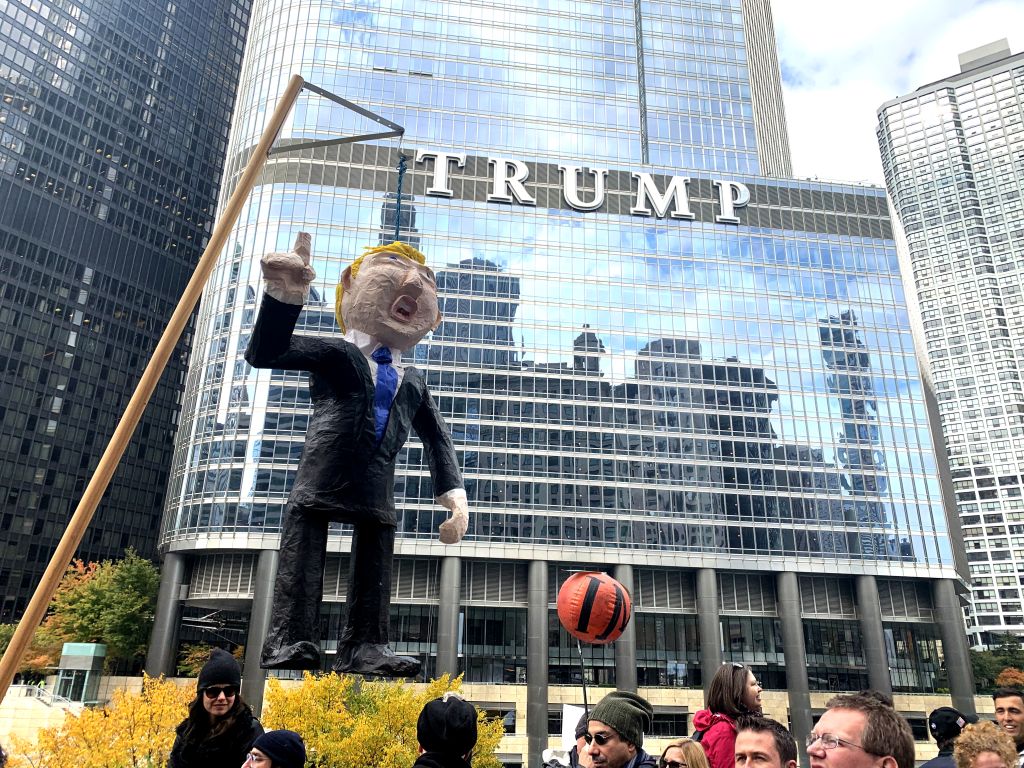 Trump Protest Downtown Chicago