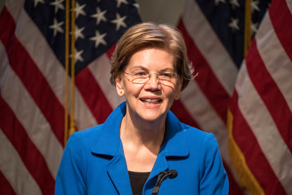 Presidential Candidate Elizabeth Warren Delivers Economic Policy Speech In NH