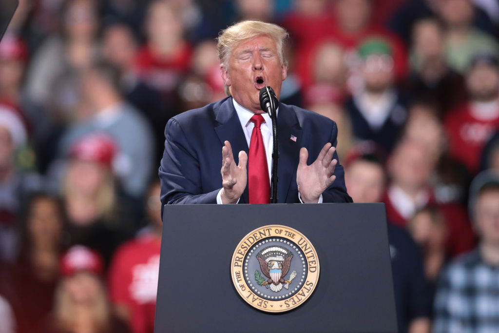 President Trump Holds "Merry Christmas" Campaign Rally In Michigan