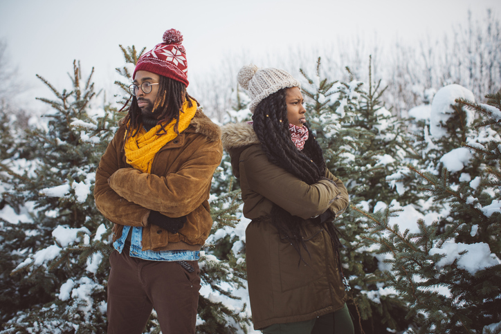 Picking right Christmas tree in Christmas tree farm