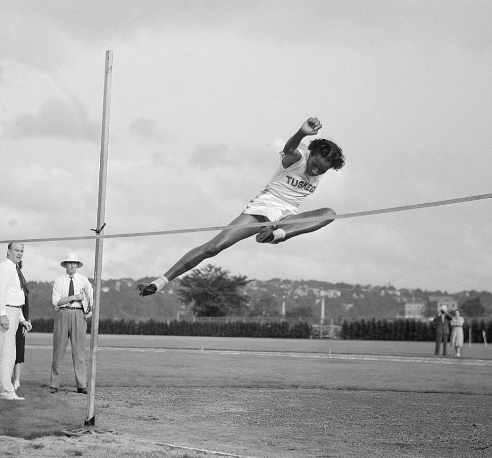 Alice Coachman Performing the High Jump