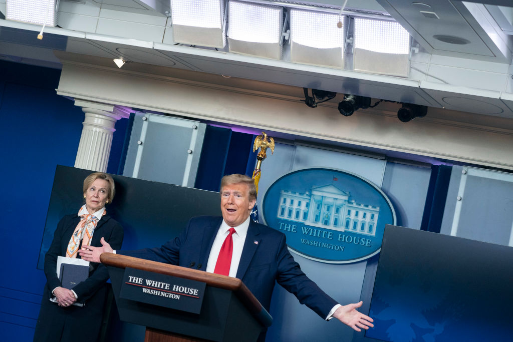 The White House Holds Daily Briefing On Coronavirus Pandemic
