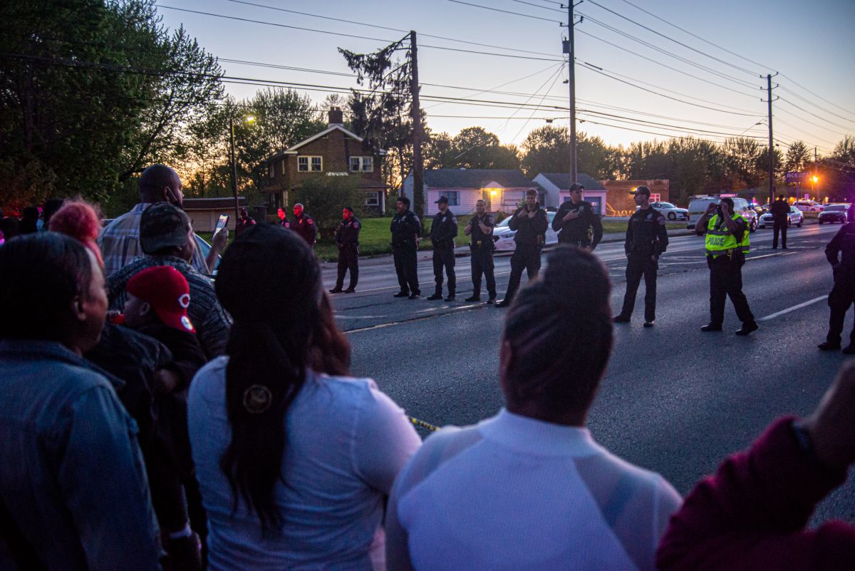 Protesters gather for Sean Reed