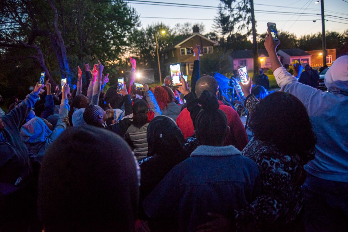 Protesters gather for Sean Reed