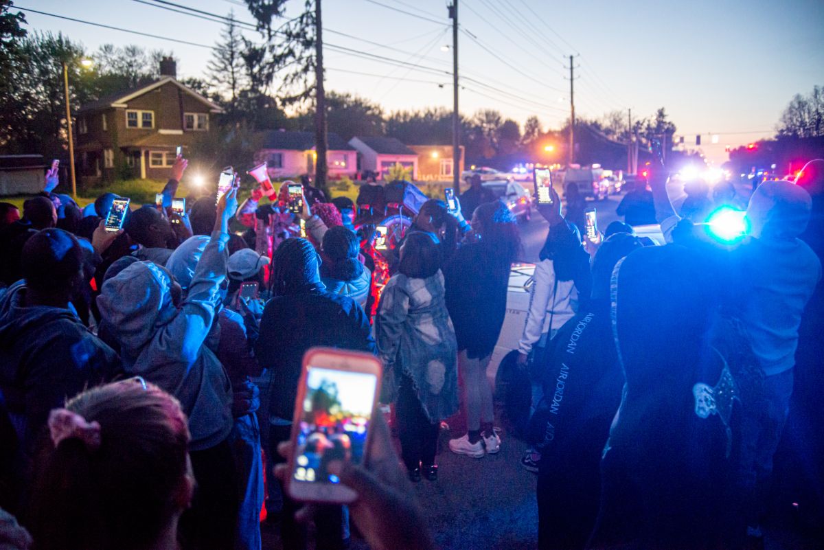 Protesters gather for Sean Reed