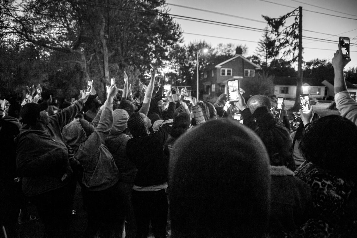 Protesters gather for Sean Reed