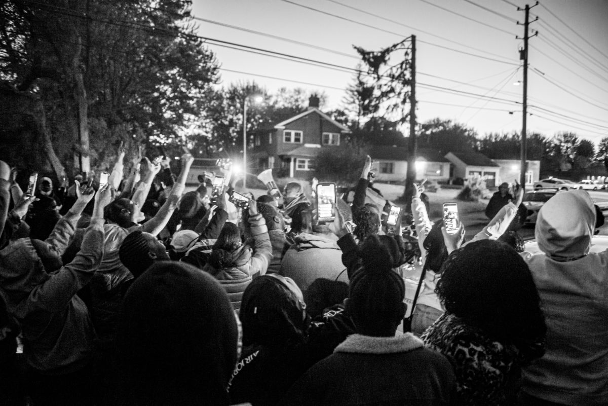 Protesters gather for Sean Reed
