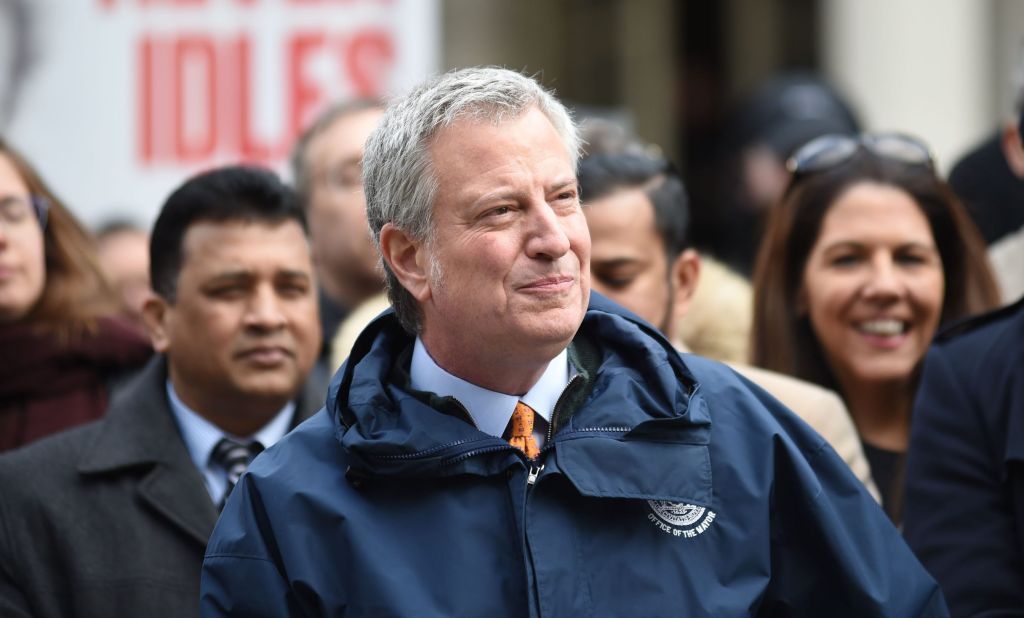 Bill de Blasio at a public appearance fo...