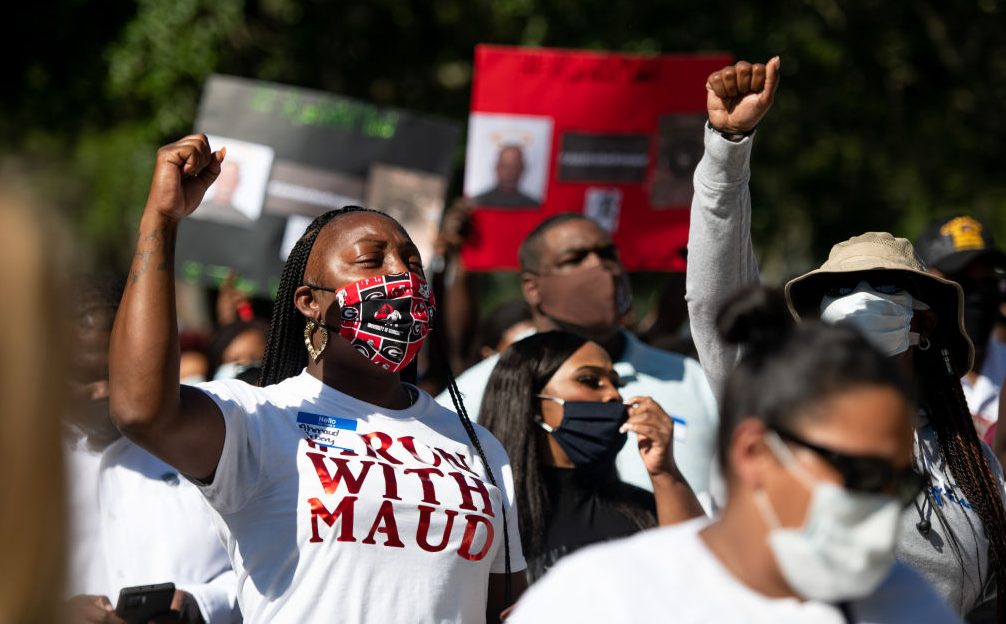 Georgia NAACP Holds Protest For Shooting Death Of Jogger Ahmaud Arbery
