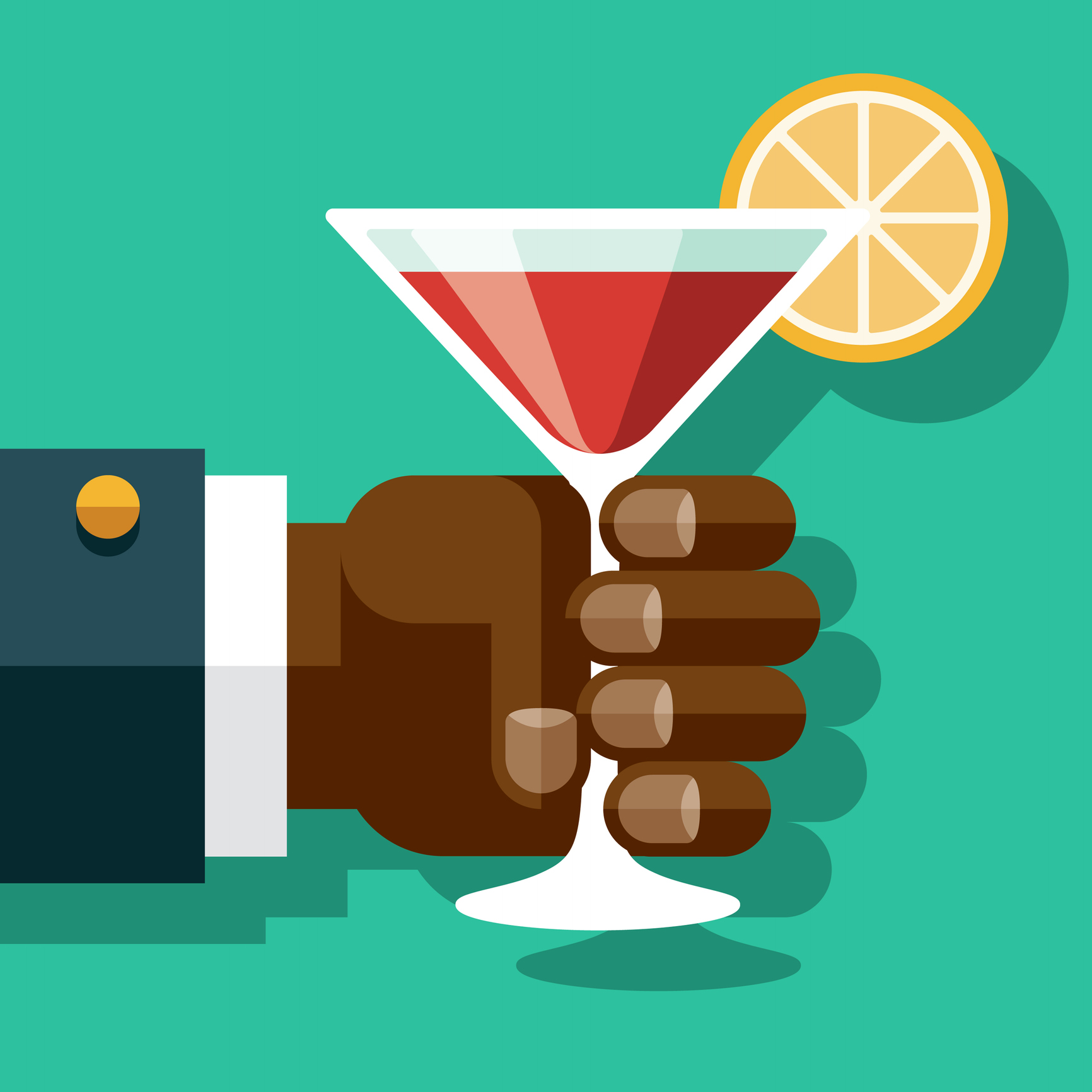 Hand Holding Martini