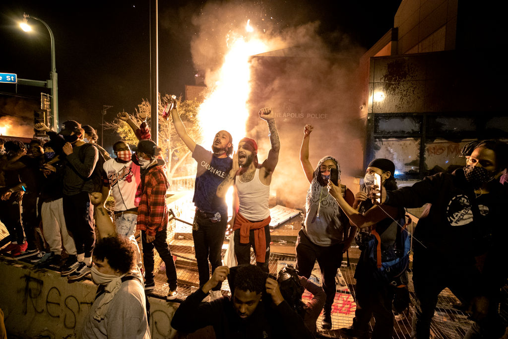 The third day of mourning and protesting and looting after the death of George Floyd in police custody
