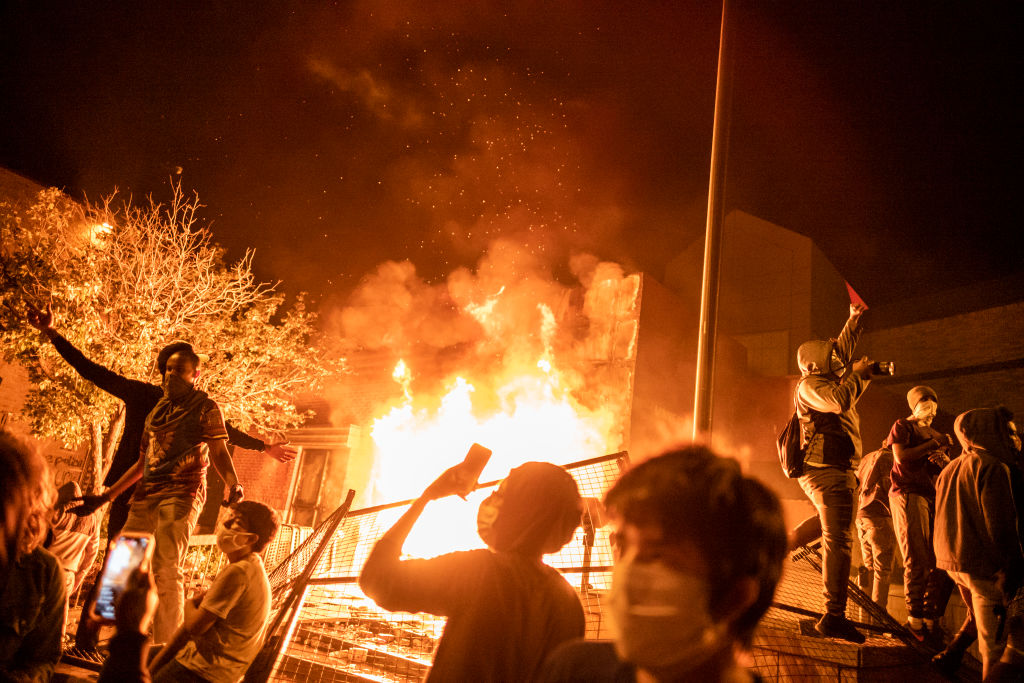 The third day of mourning and protesting and looting after the death of George Floyd in police custody