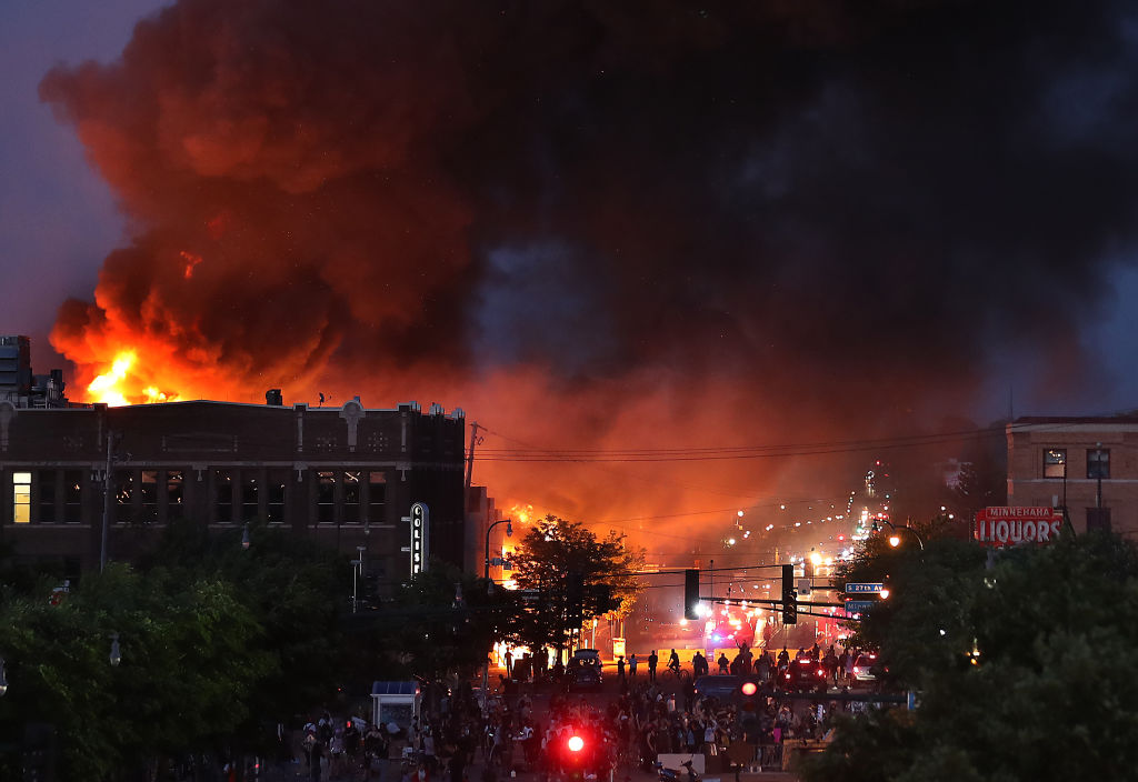 The third day of mourning and protesting and looting after the death of George Floyd in police custody