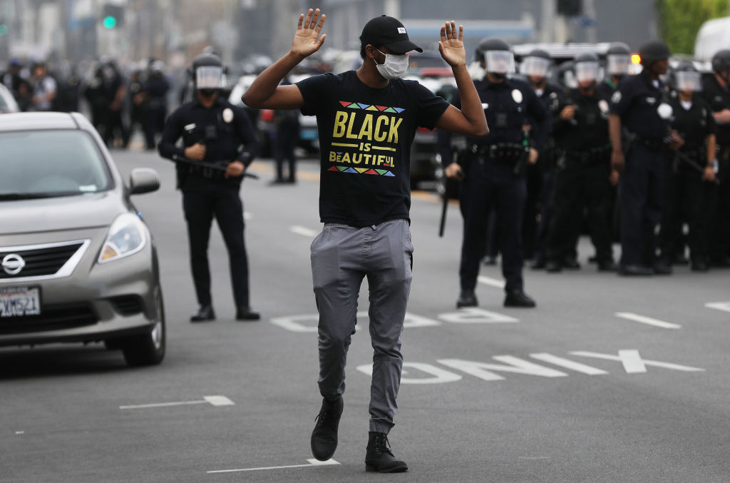Black Lives Matter Holds Protest In Los Angeles After Death Of George Floyd