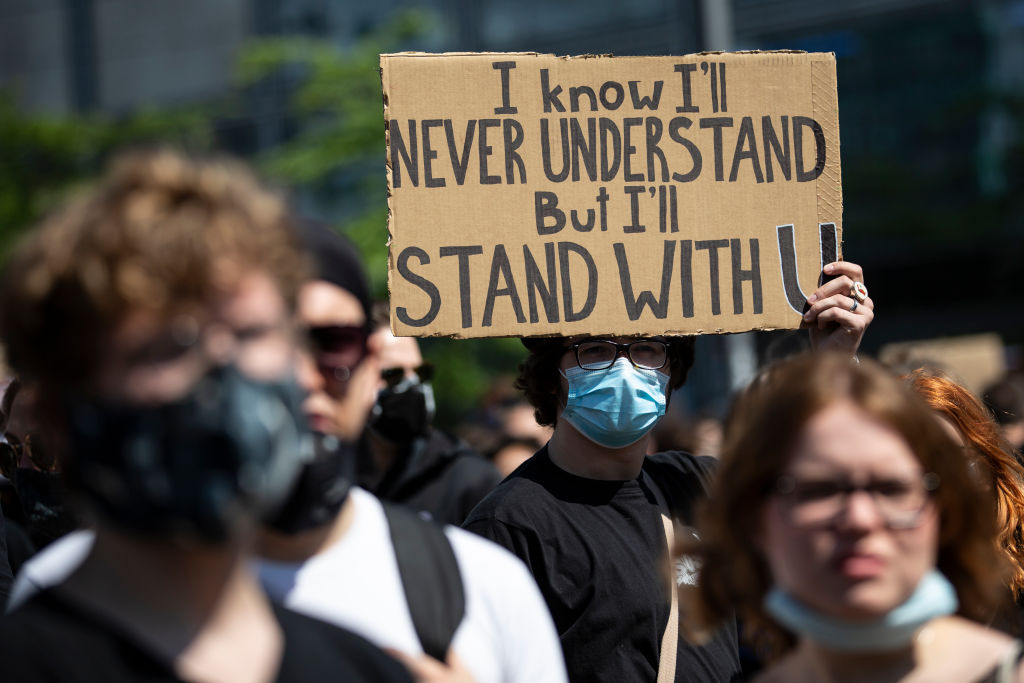 Demonstrators Across Germany Pay Tribute To George Floyd