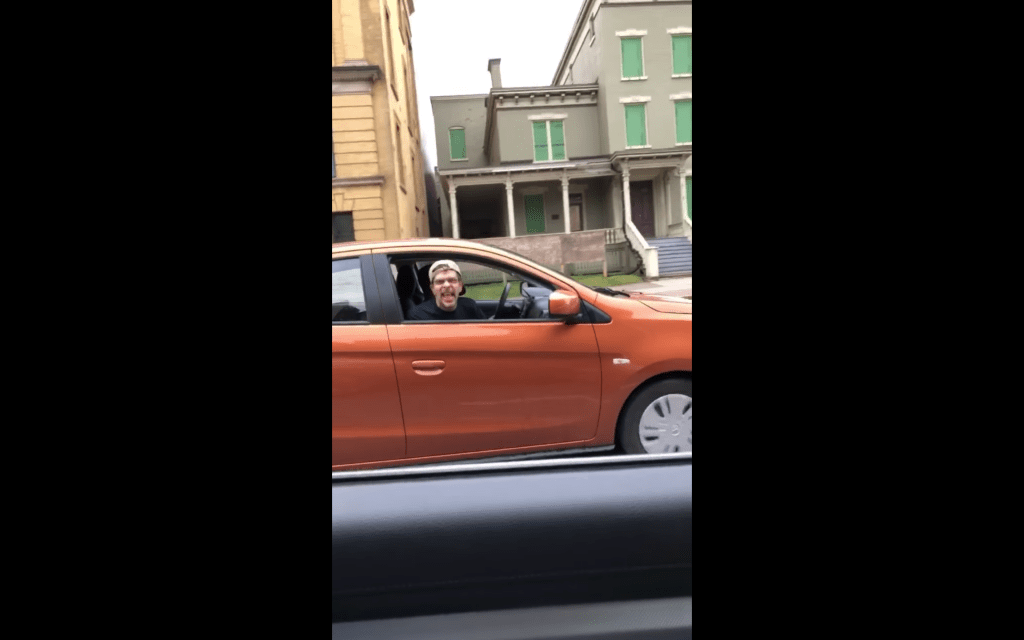 racist white driver