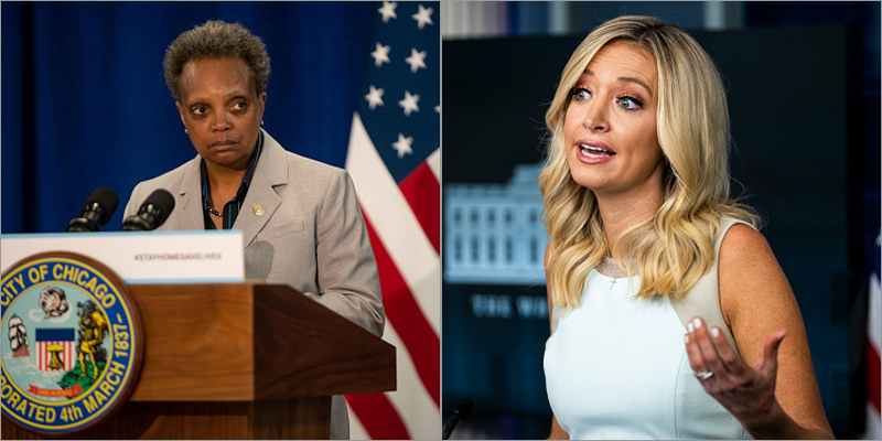 Lori Lightfoot and Kayleigh McEnany