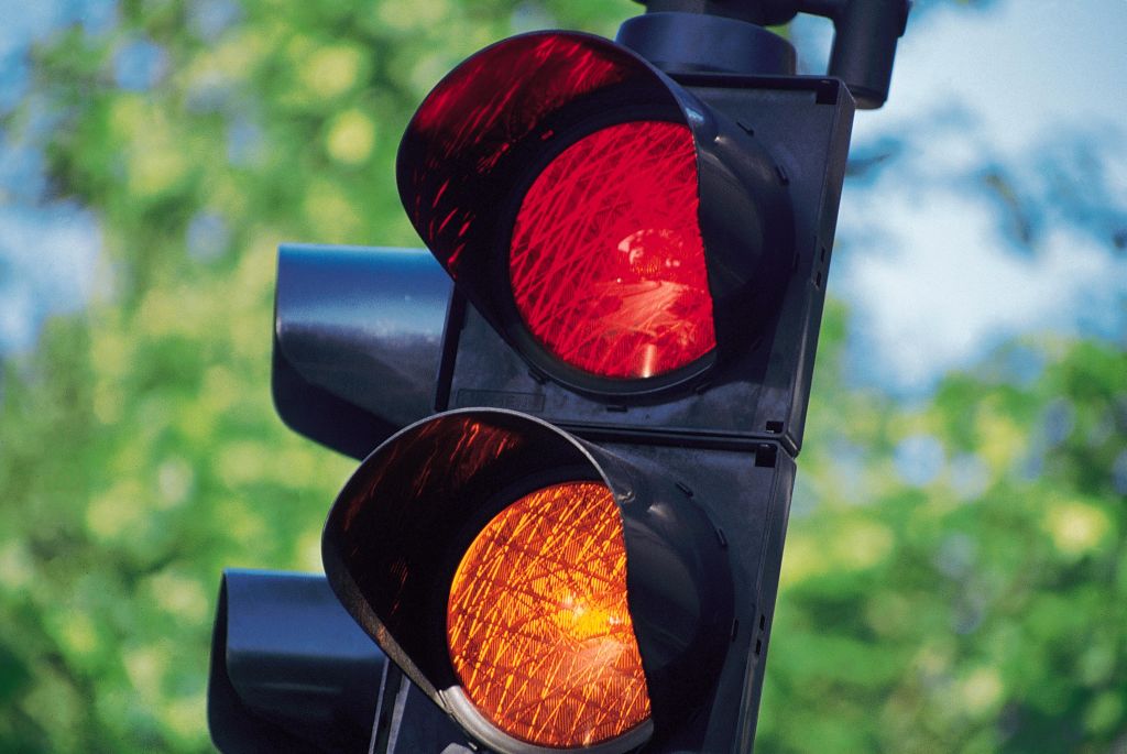 Close-up of stop light
