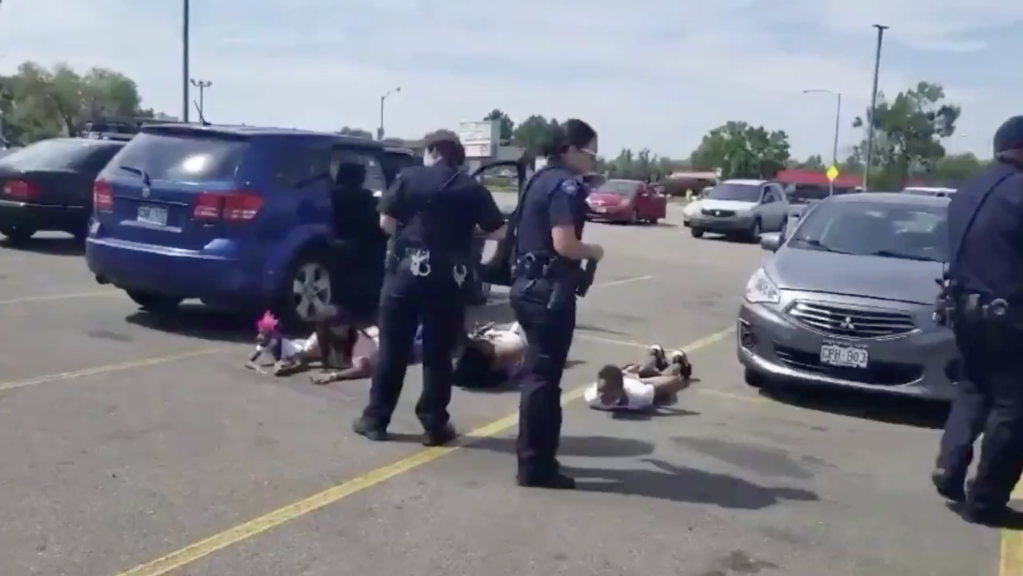 Aurora Police handcuff children
