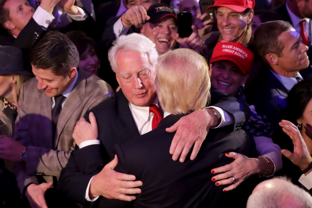 Republican Presidential Nominee Donald Trump Holds Election Night Event In New York City
