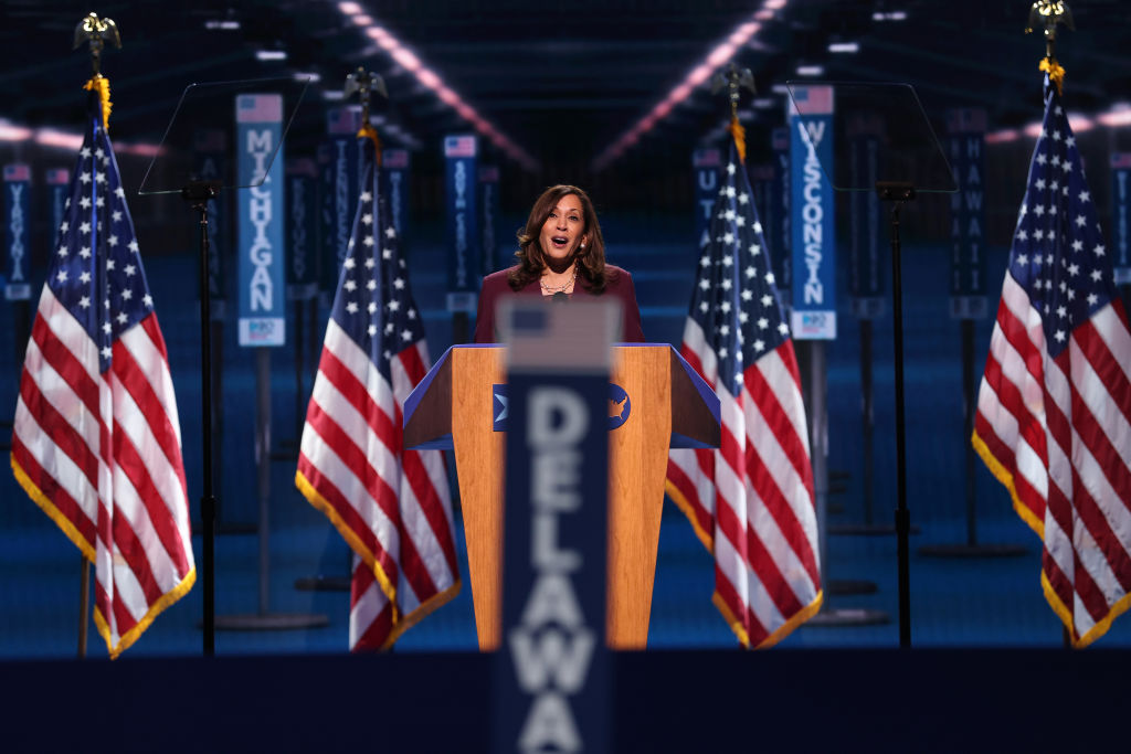 Vice Presidential Nominee Kamala Harris Addresses Virtual DNC From Delaware