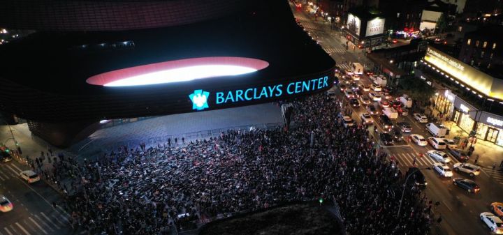 Breonna Taylor protestors gathered at the Barclays Center in NYC