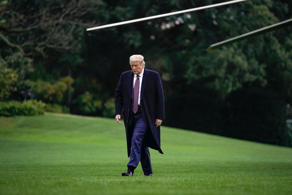 President Trump Returns To The White House From NJ