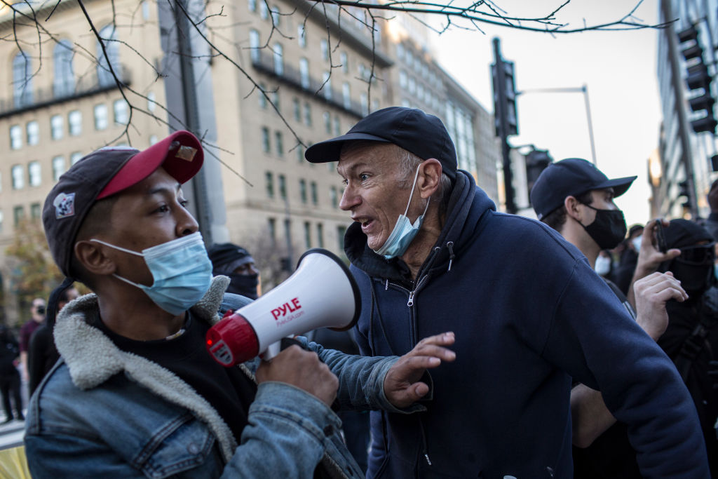 A supporter of Donald Trump is attacked by anti-Trump...
