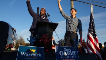 Reverend Warnock And Jon Ossoff Campaign For Georgia Runoff Senate Elections