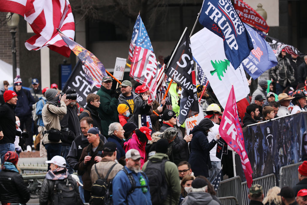 Trump Supporters Rally In Freedom Plaza In Washington, DC
