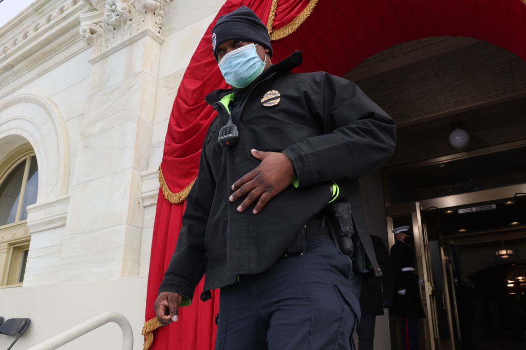 Presidential Inauguration Rehearsal Held At US Capitol Building