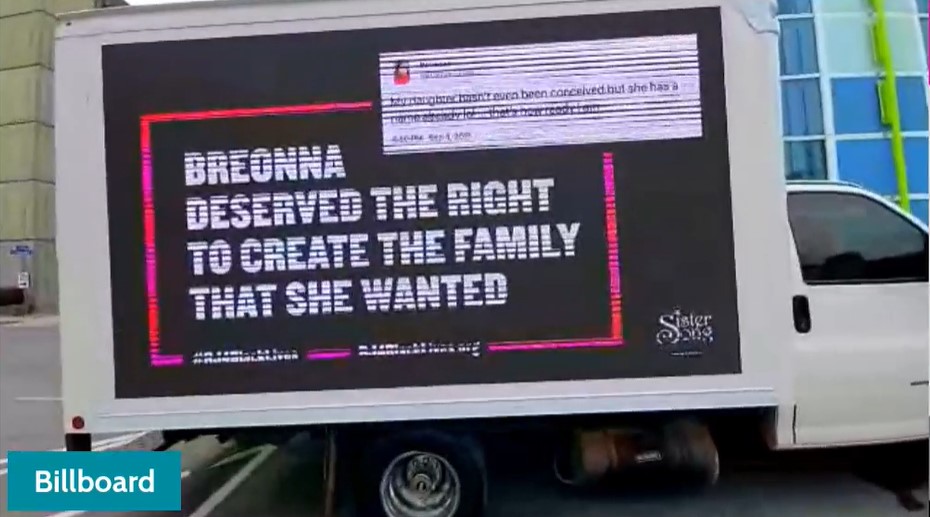 Breonna Taylor Mobile Billboard