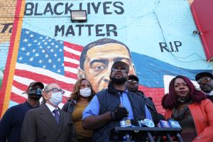 Vigil Held For George Floyd In Brooklyn On His 47th Birthday