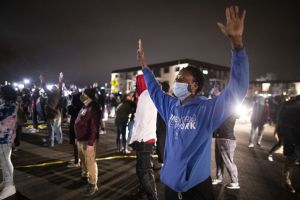Protest after an officer shot a man in Brooklyn Center