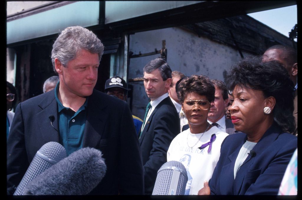 Clinton Visits Riot Ravaged Los Angeles