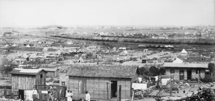 Reconstruction after Destruction by Fire caused by Race Riots, Tulsa, Oklahoma, USA, American National Red Cross Photograph Collection, 1921