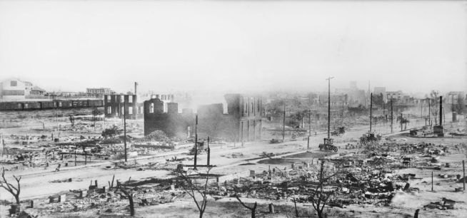 Ruins of Greenwood District after Race Riots, Tulsa, Oklahoma, USA, American National Red Cross Photograph Collection, June 1921