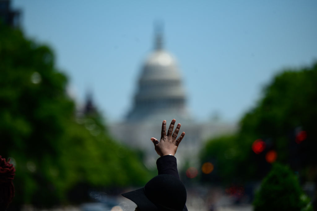 Demonstrators Hold 'Hear The Cry' Rally At Freedom Plaza