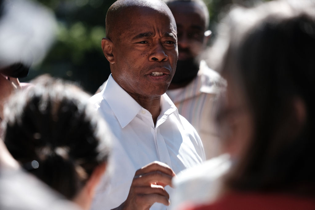 New York City Mayoral Candidate Eric Adams Holds Media Availability In Brooklyn