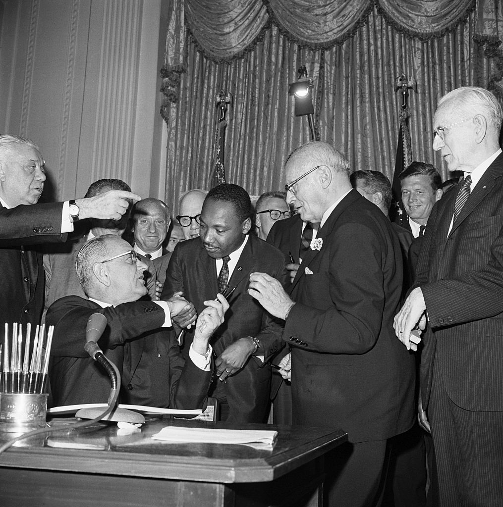 President Johnson and Martin Luther King, Jr.