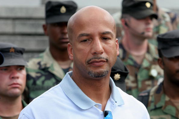 New Orleans Mayor Ray Nagin addresses the press, giving upda